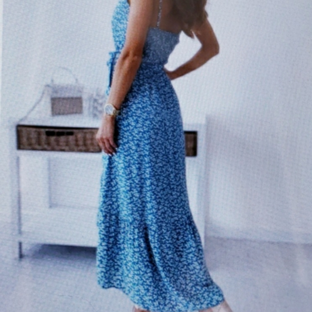 Maxi Dress with Tie Belt